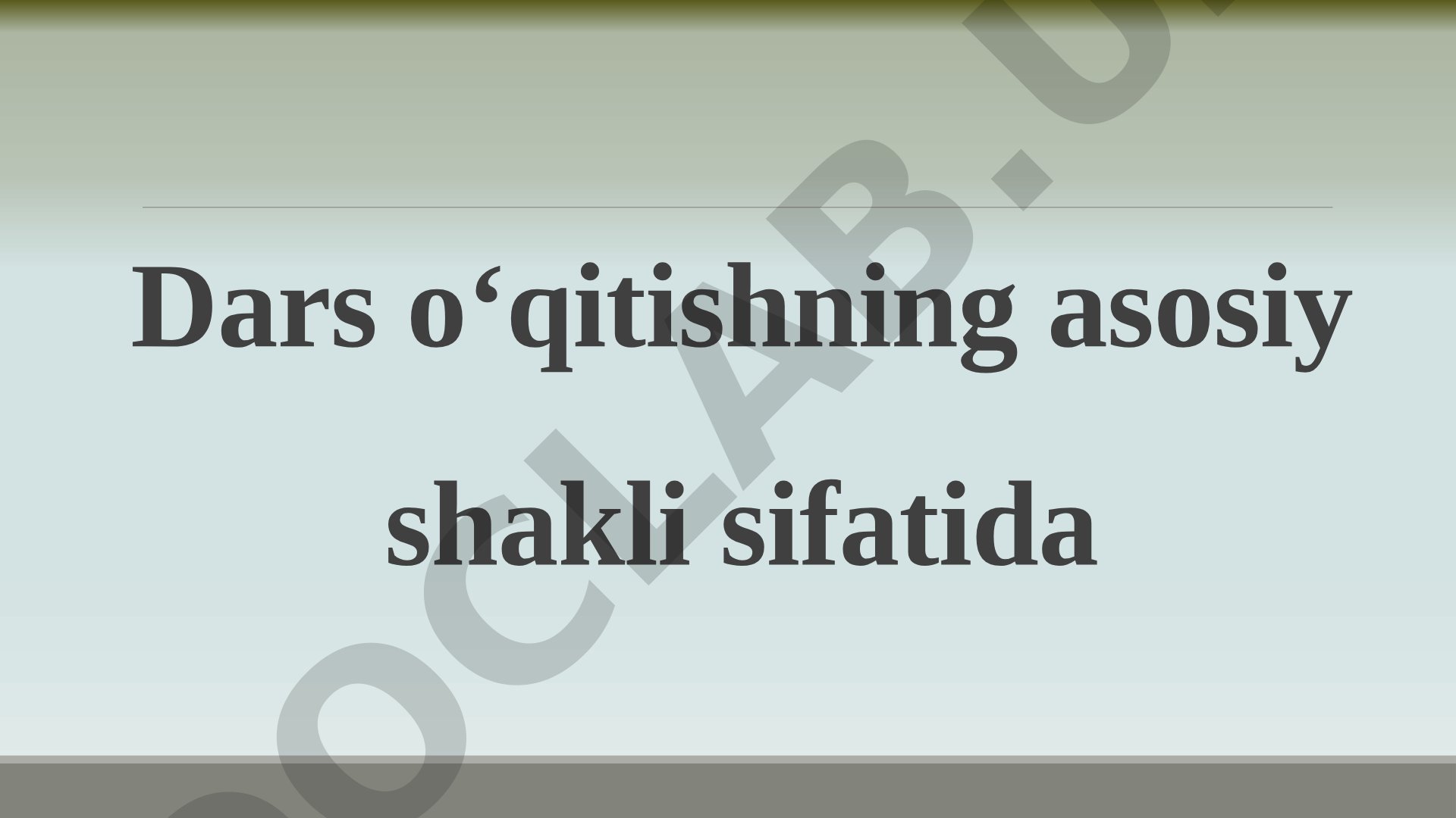 Dars o'qitish shakllari qo'llanmasi