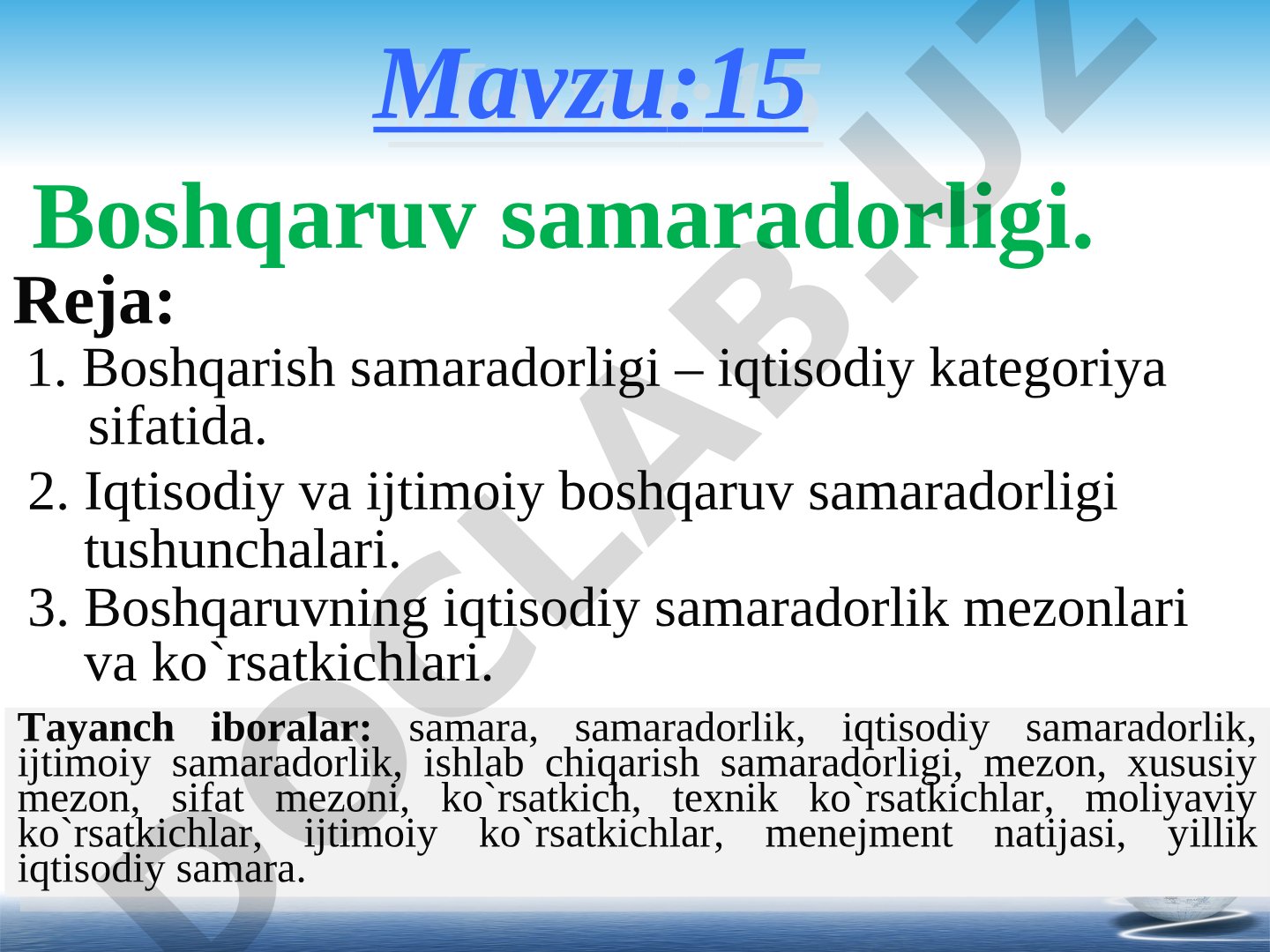 Boshqaruv samaradorligi