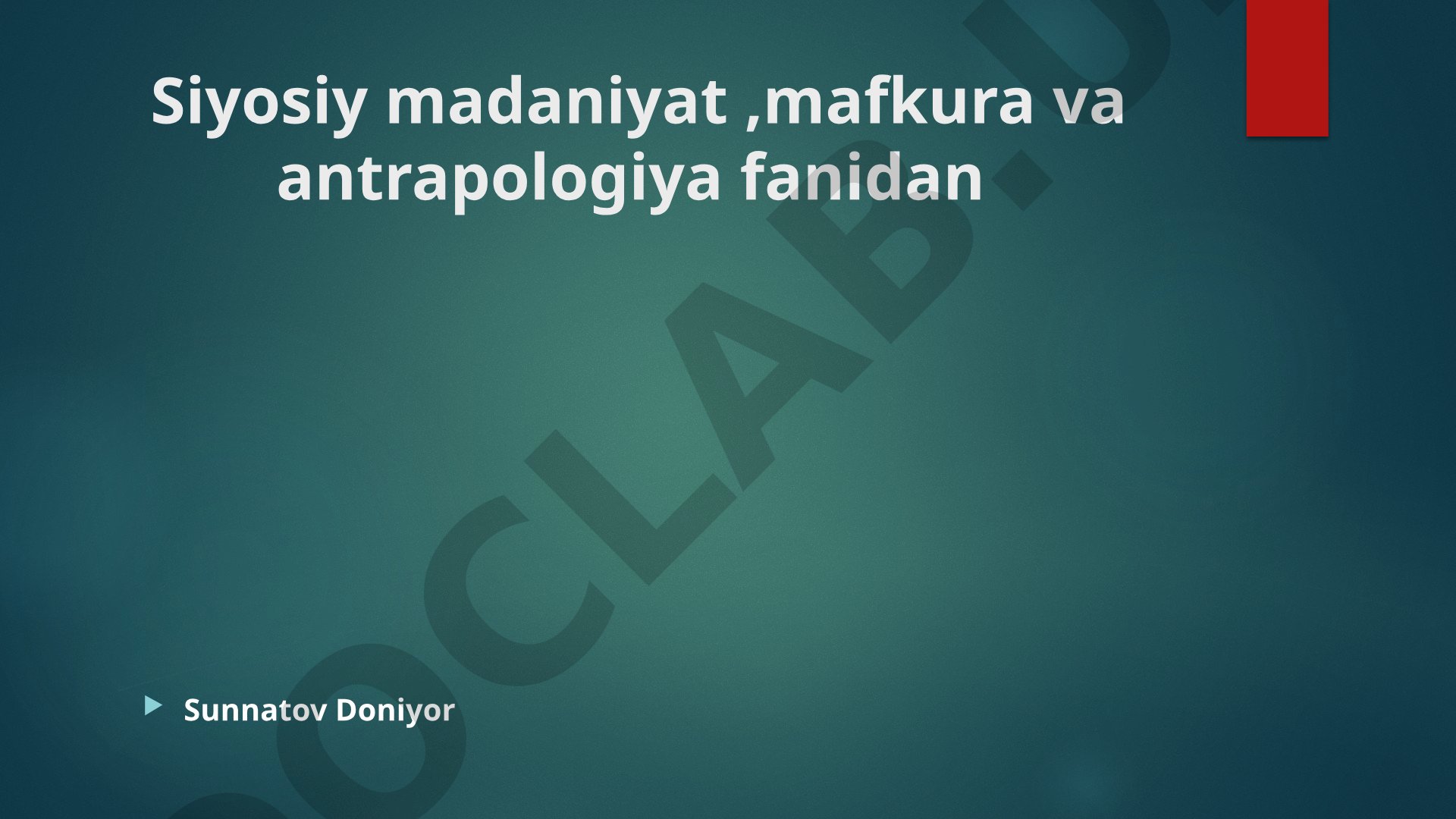 Siyosiy madaniyat konsepsiyalari