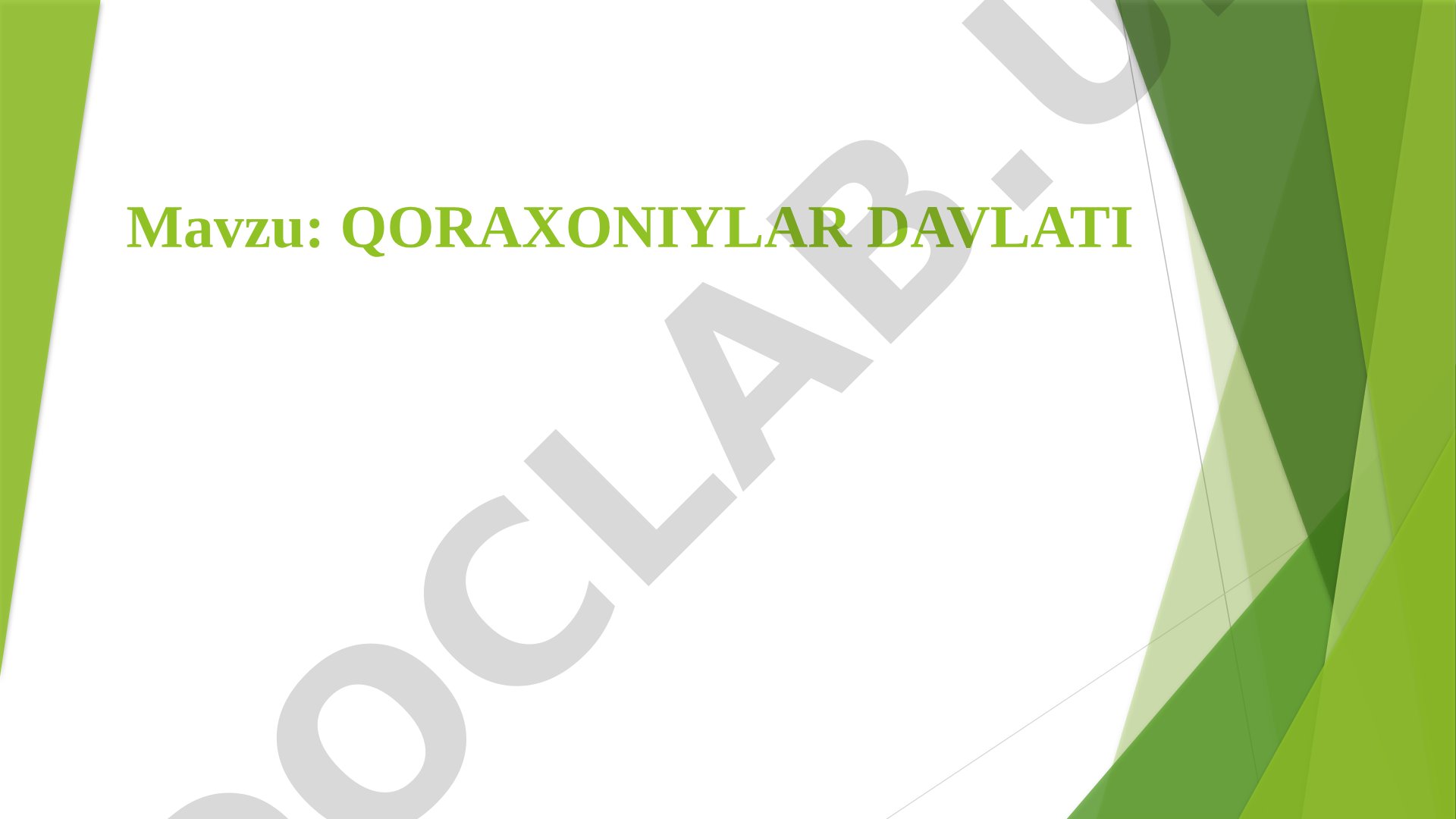 Qoraxoniylar davlati tarixi