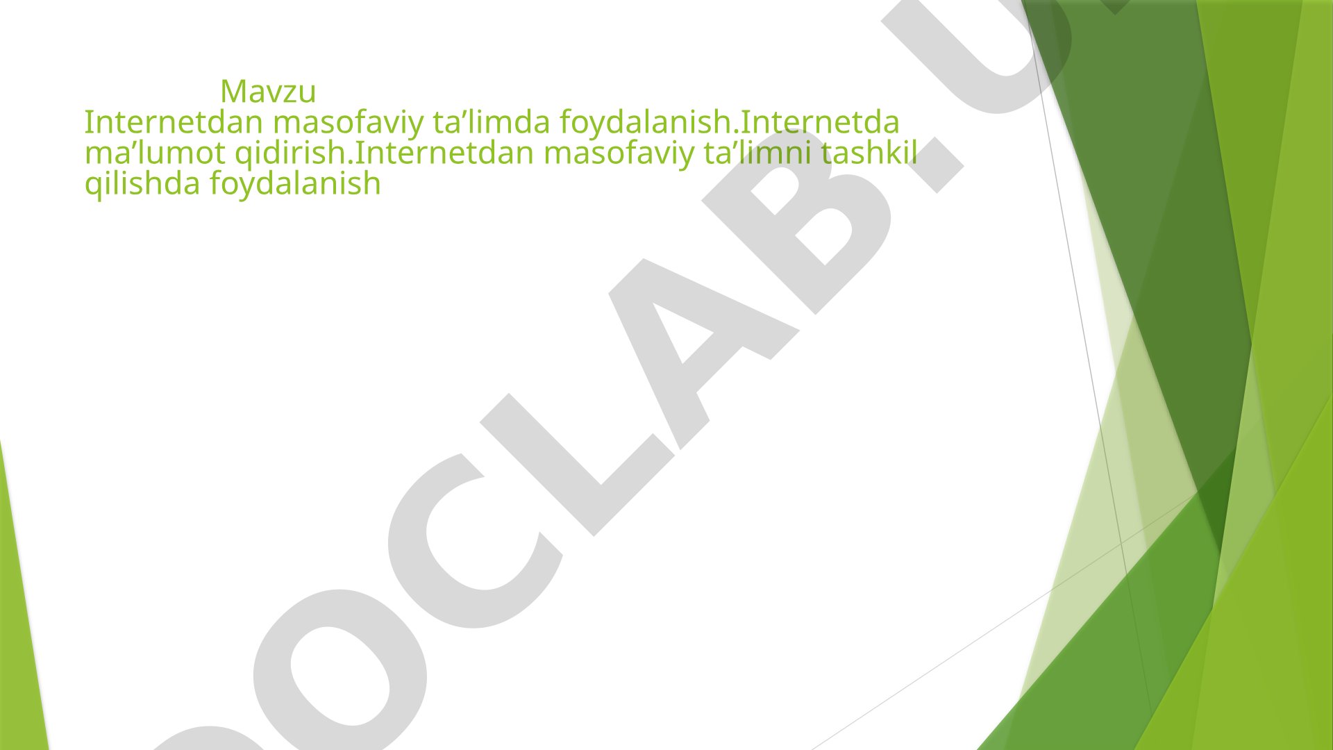 Masofaviy ta'lim qo'llanmasi
