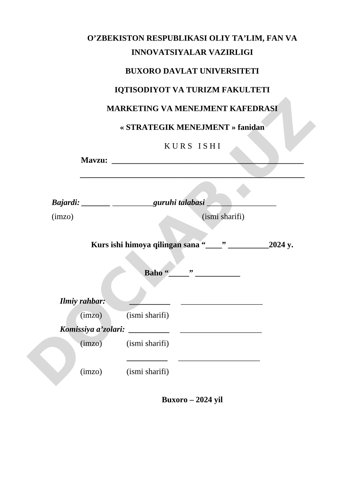 Strategik Menejment Kurs Ishi