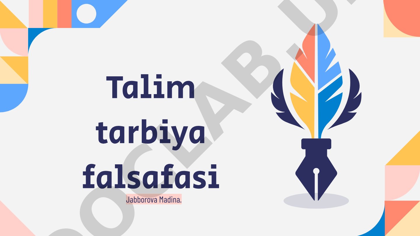 Talim tarbiya falsafasi