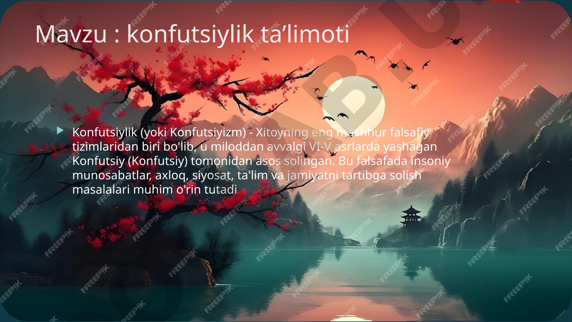 Konfutsiylik Ta'limoti