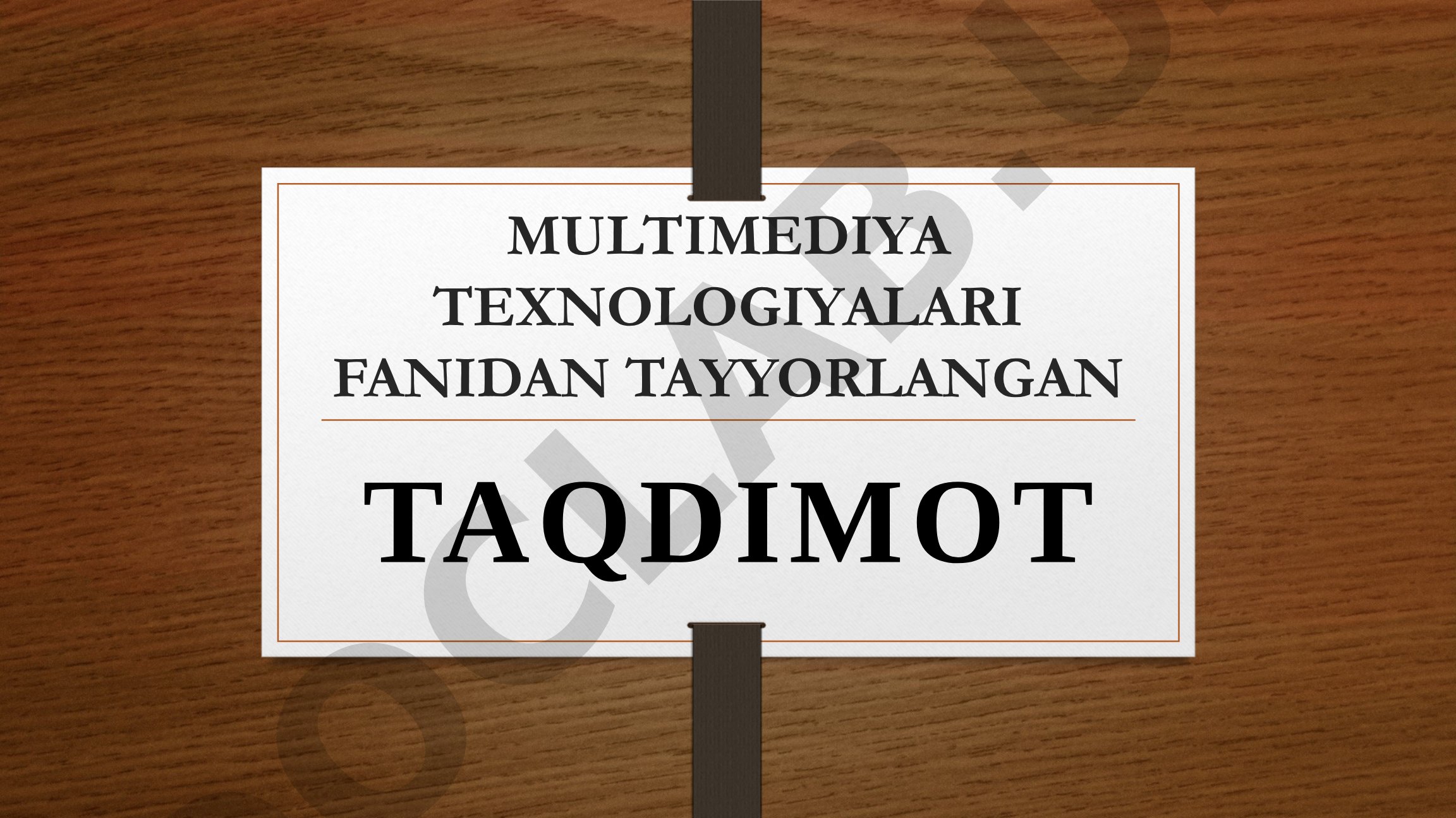 Multimediali Ilovalar Taqdimoti