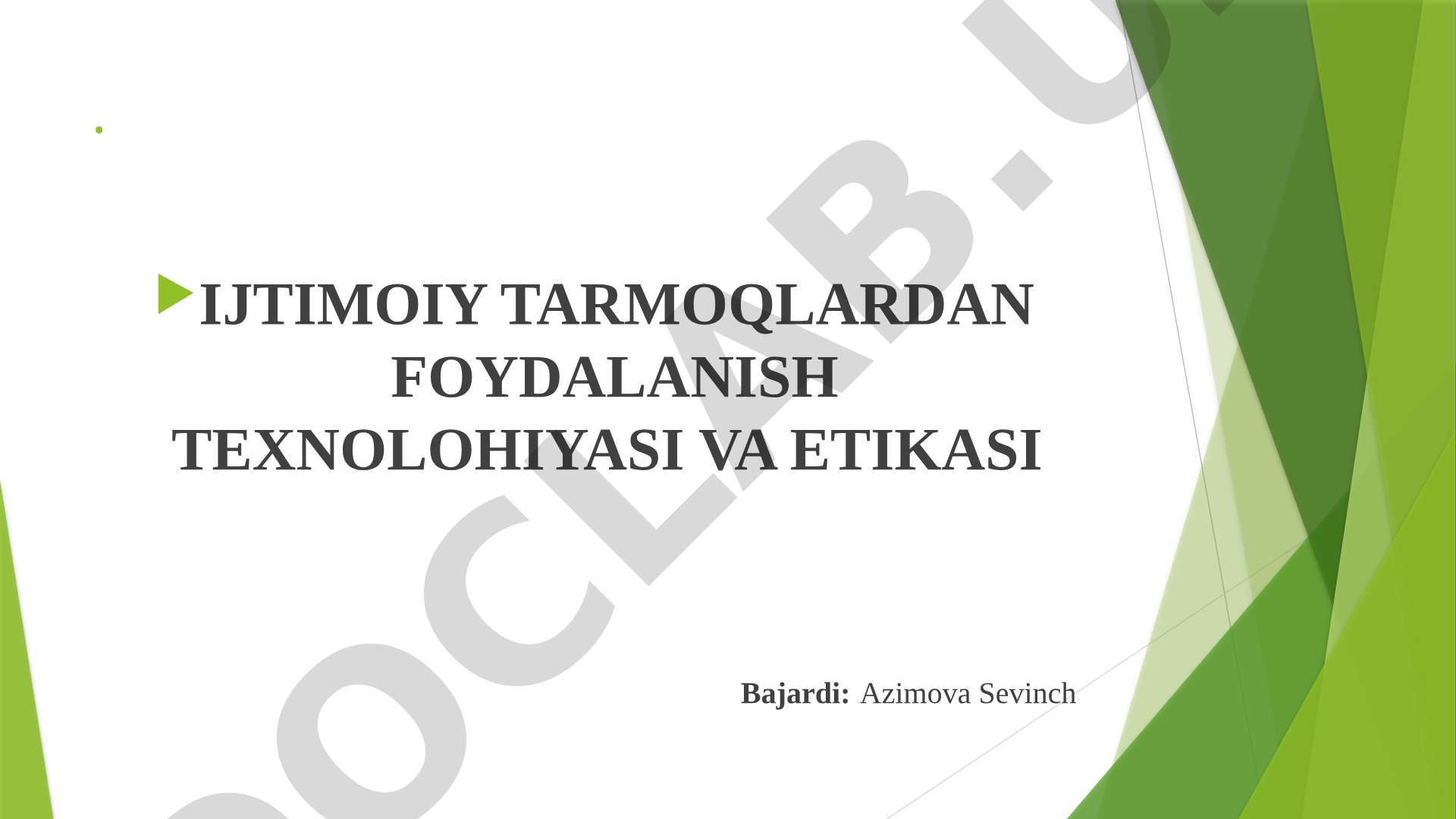 Axborot Xavfsizligi Kurs Ishi