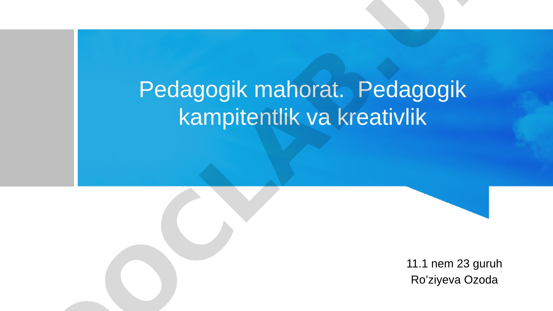 Pedagogik Mahorat