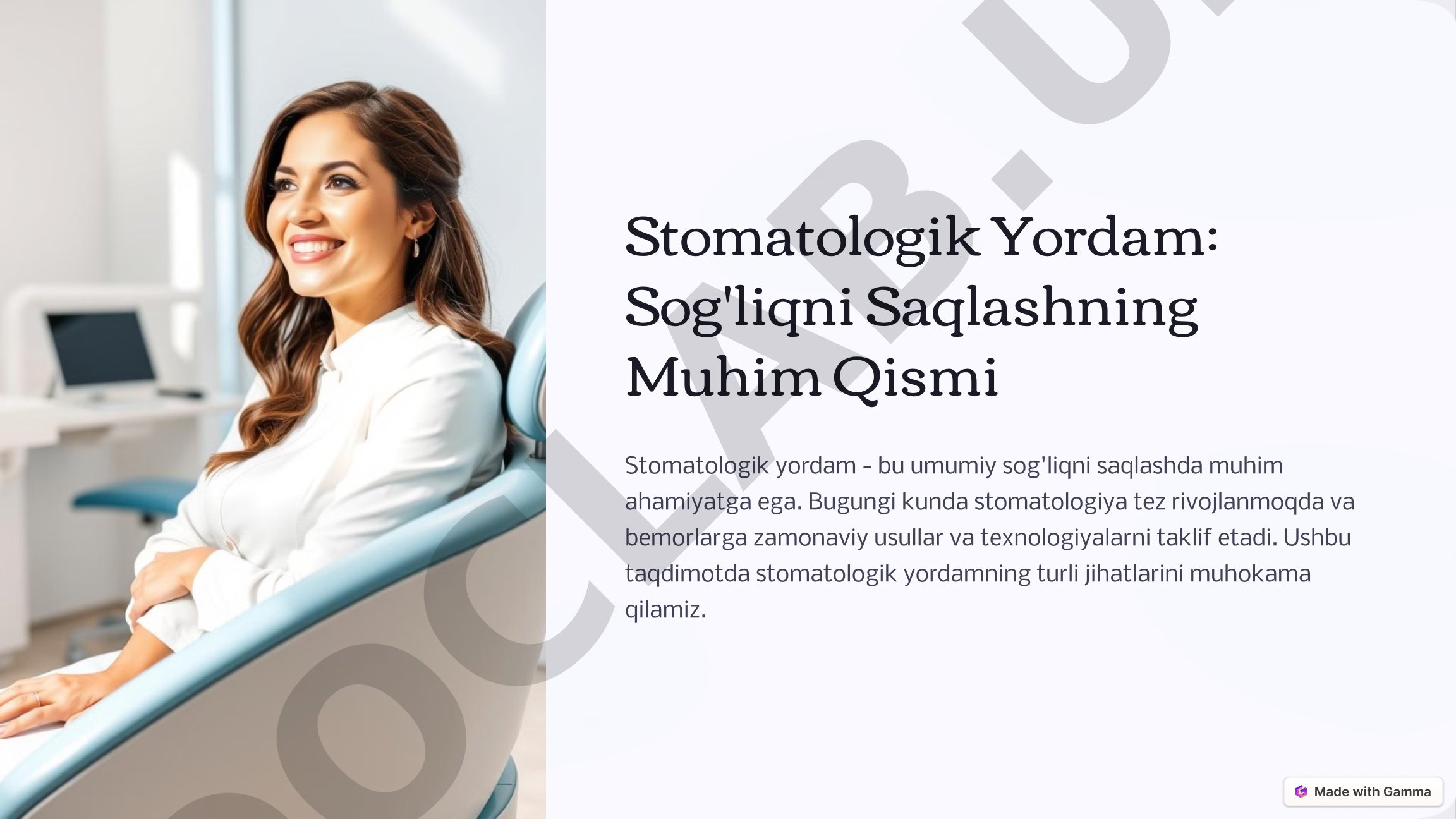 Stomatologik Yordam Taqdimoti