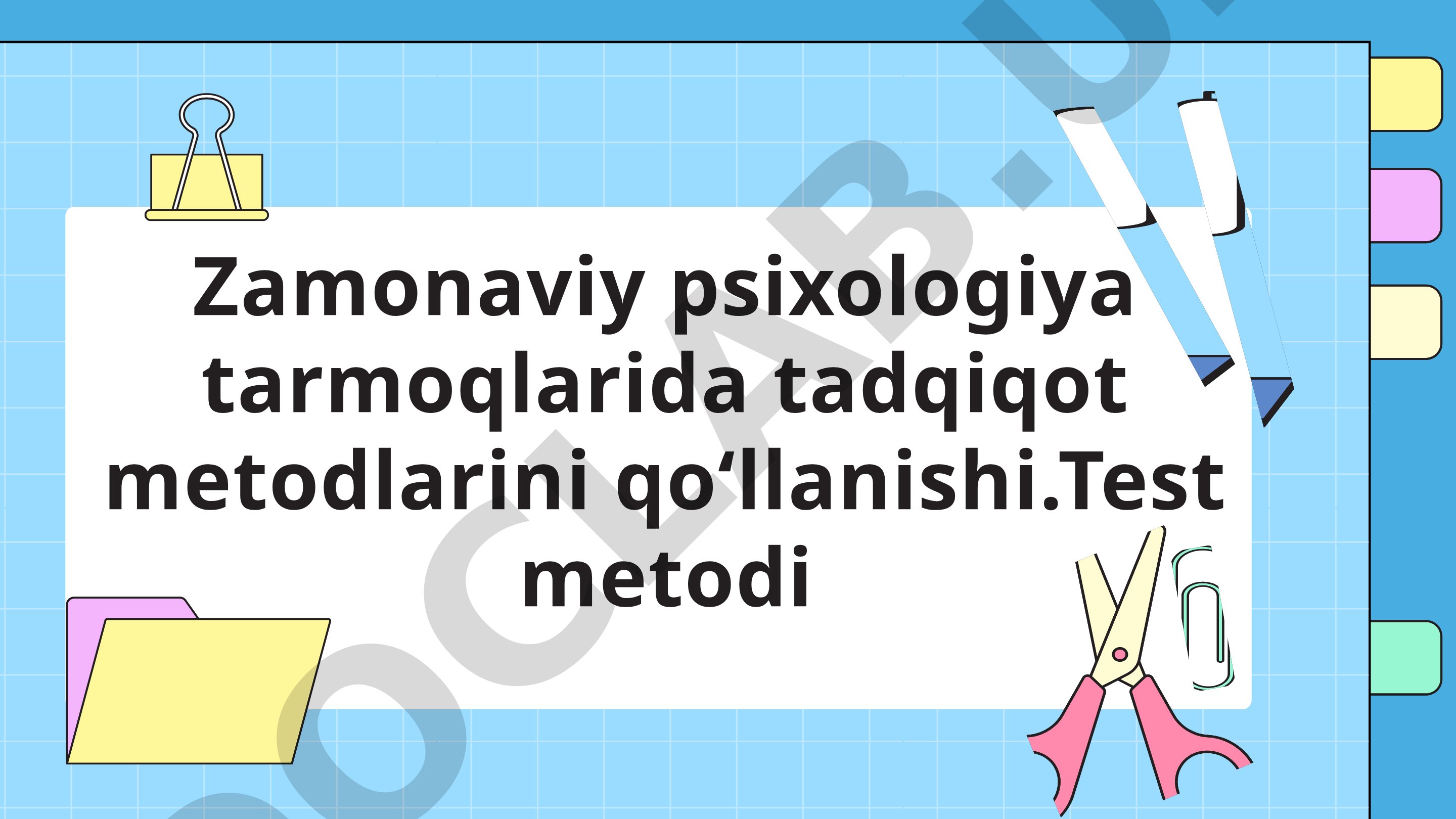 Psixologiya test metodlari