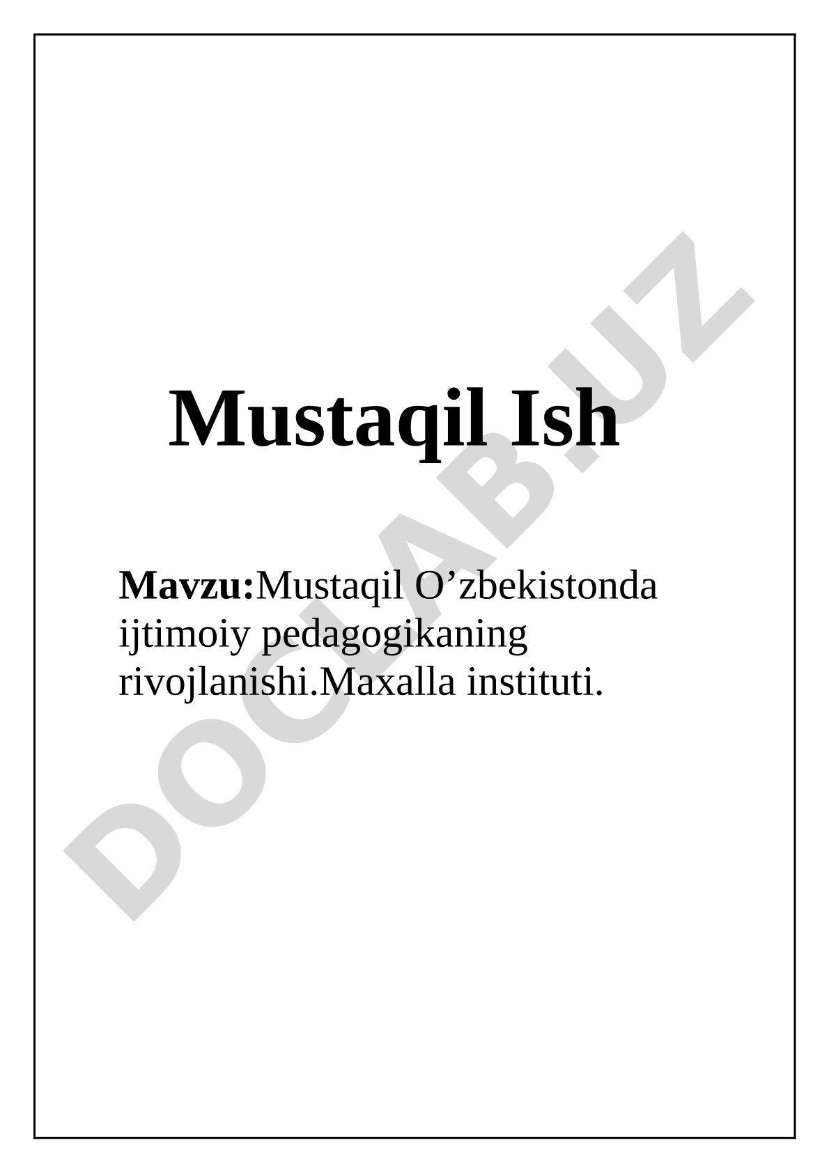 Mustaqil O'zbekistonda Ijtimoiy Pedagogikaning Rivojlanishi