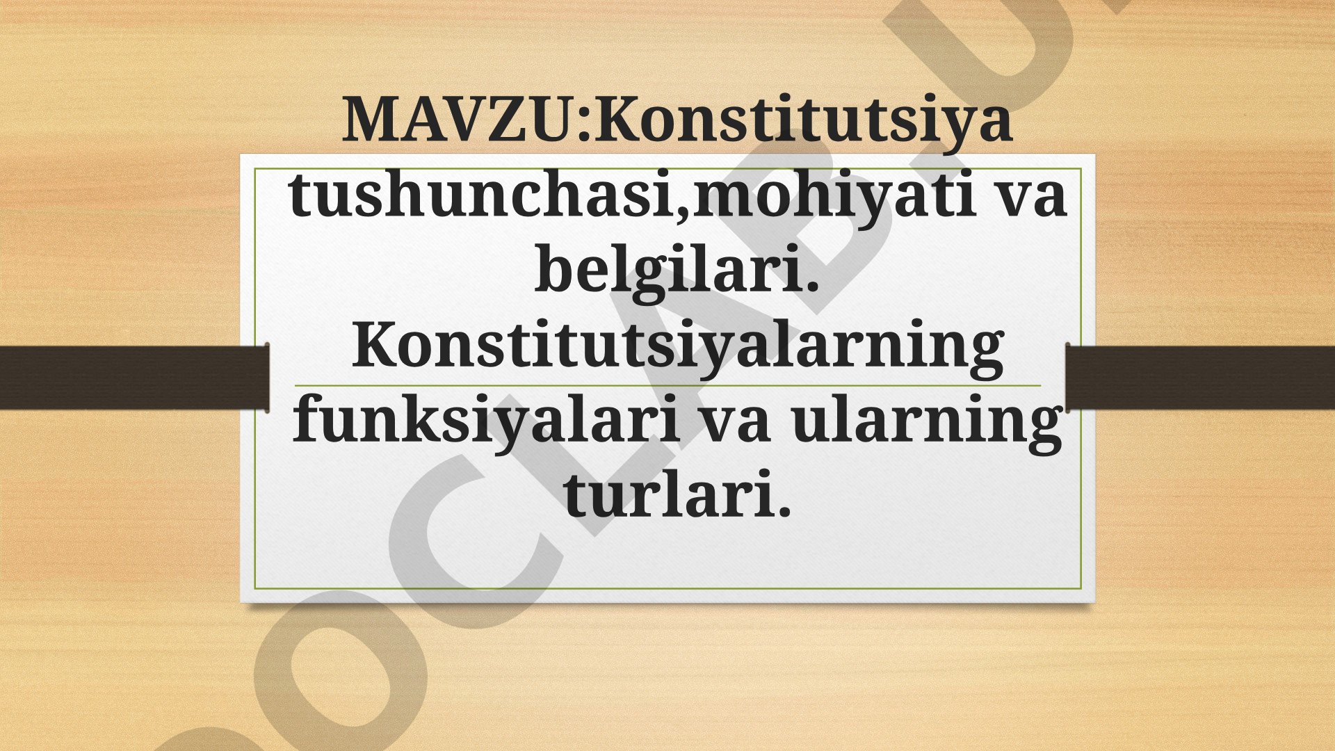 Konstitutsiya Asoslari