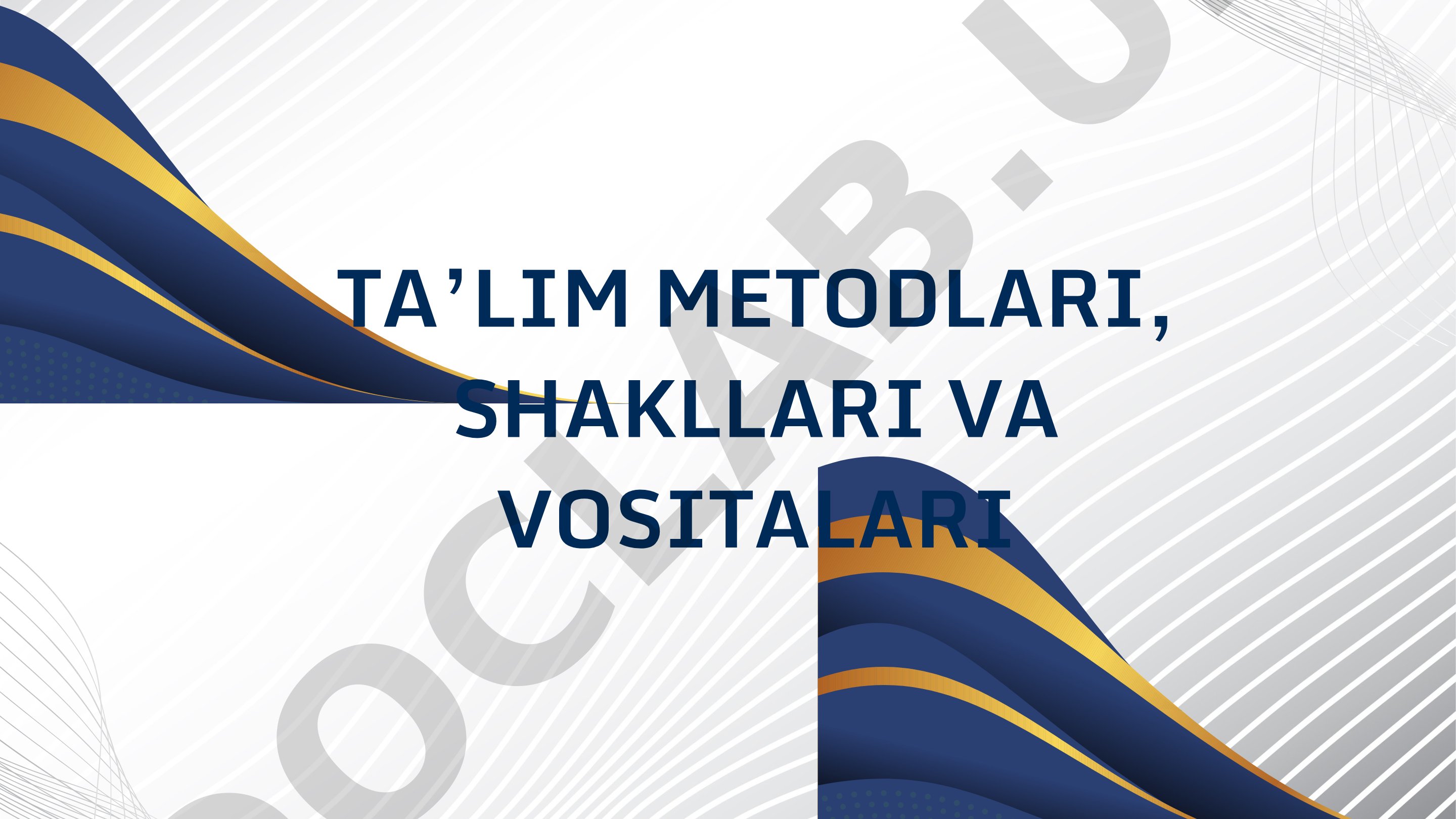 Ta'lim Metodlari Qo'llanmasi