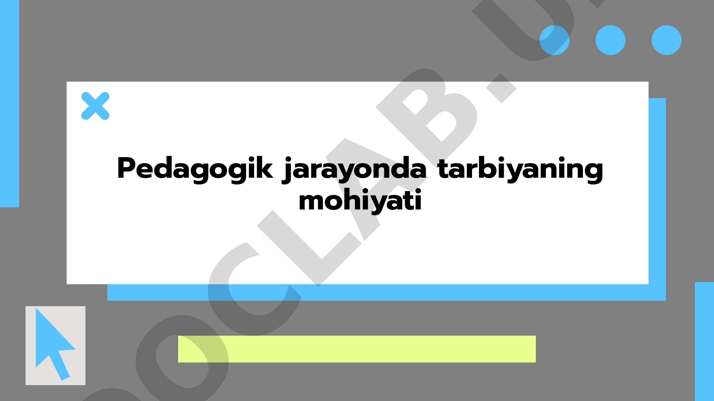 Tarbiya Jarayoni