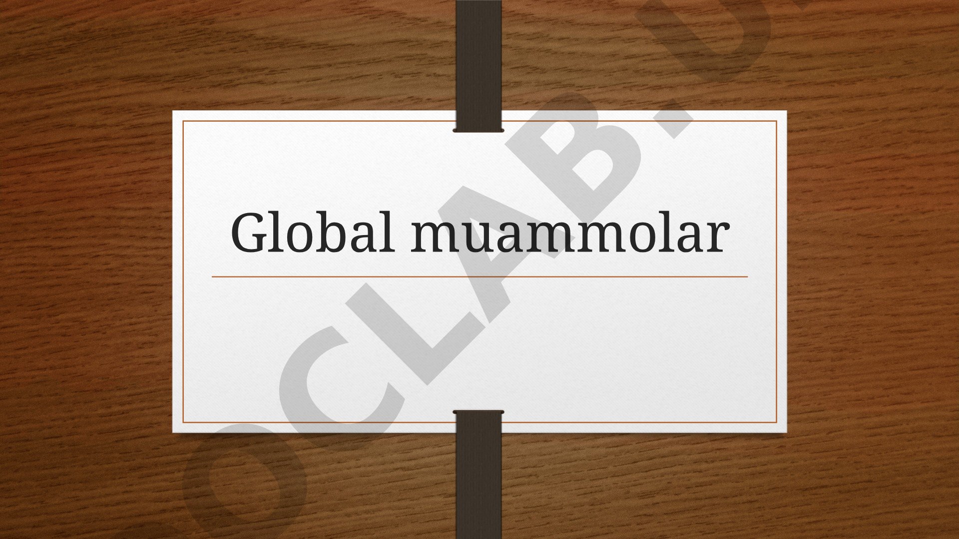 Global Muammolar