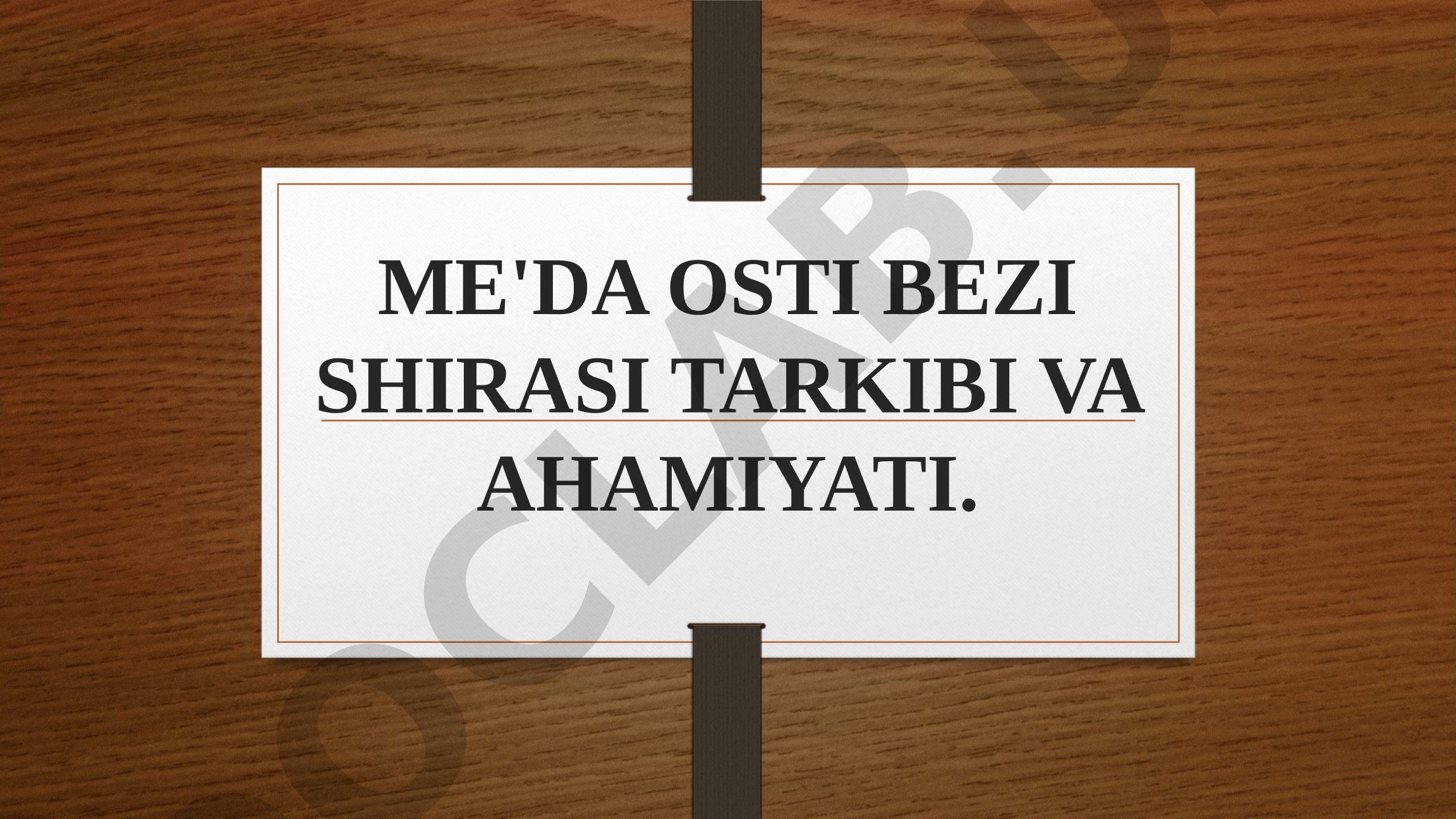 Oshqozon osti bezi shirasi