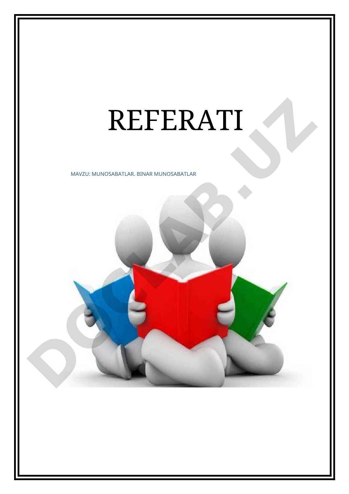 Binar Munosabatlar Referati