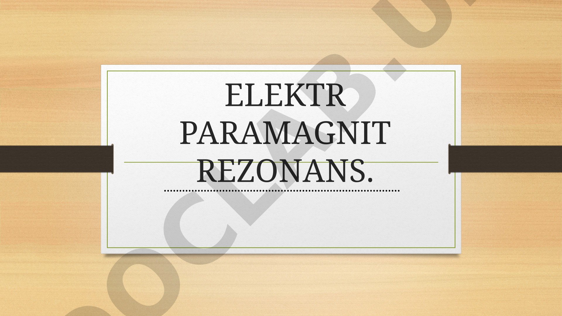 Elektron Paramagnit Rezonans (EPR) Tadqiqoti