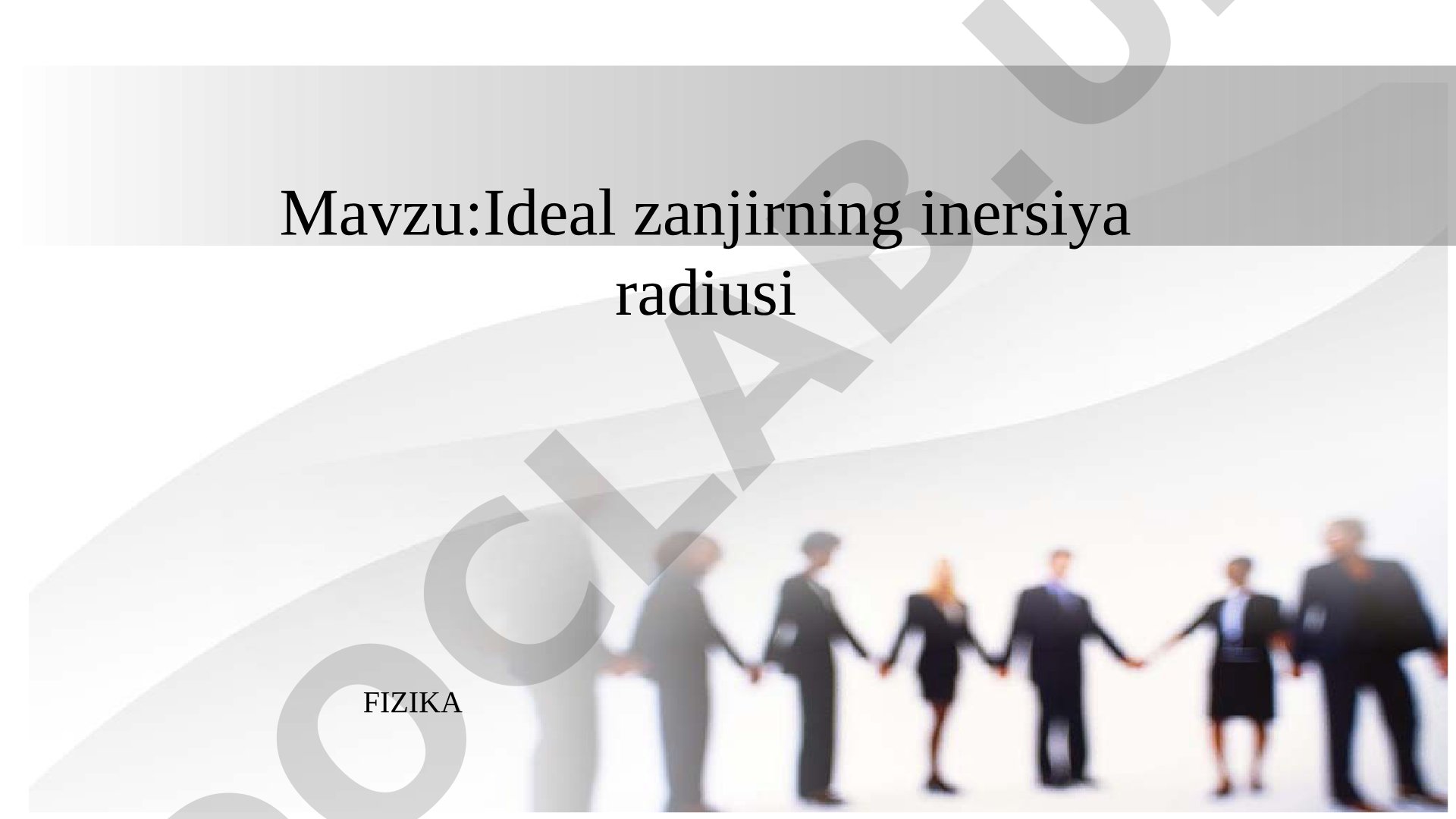 Ideal Zanjir Inersiya Radiusi