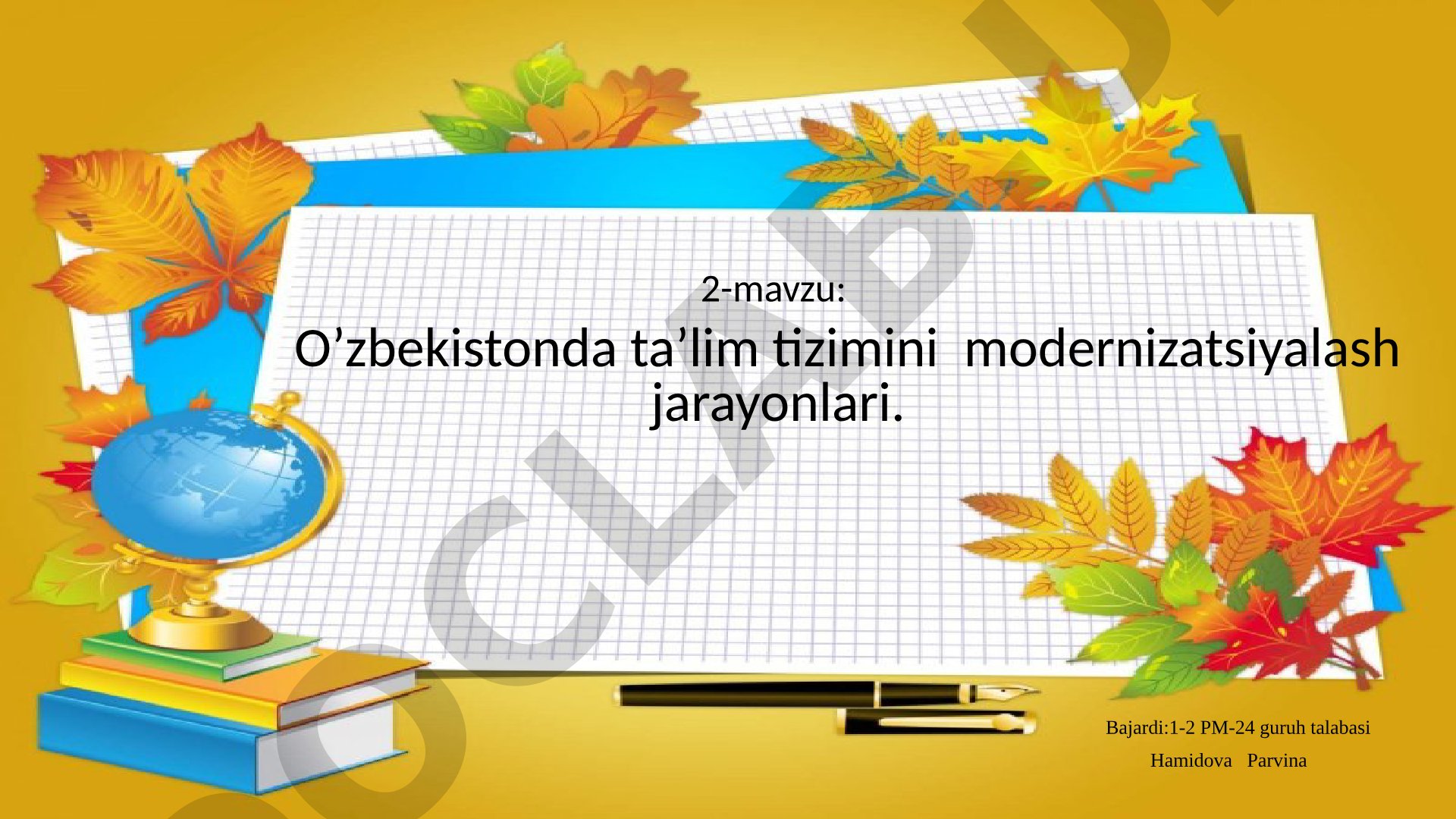 Ta'lim tizimini modernizatsiyalash