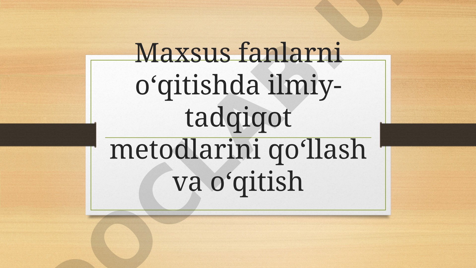 Ilmiy-tadqiqot metodlari qo'llanmasi