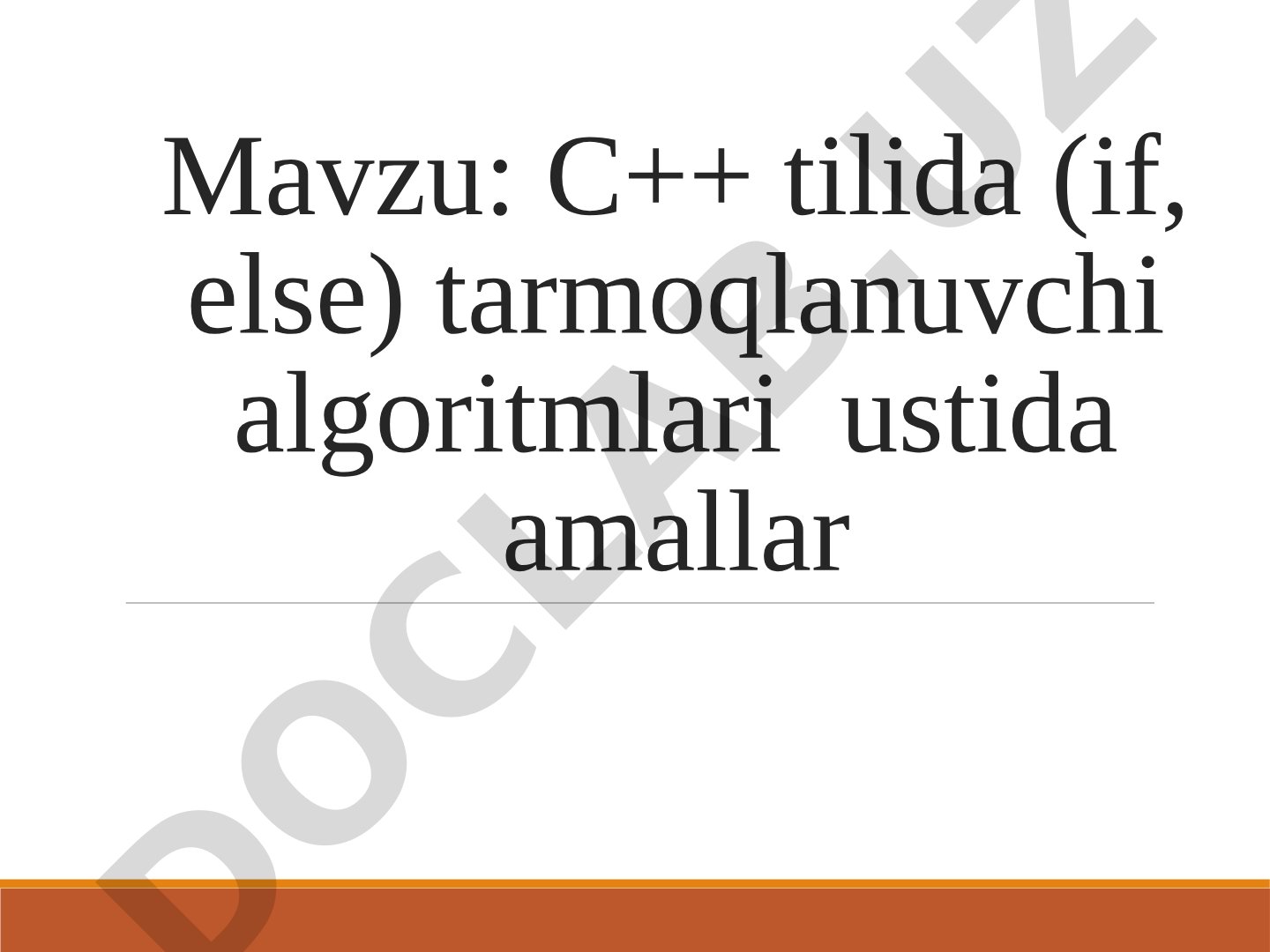 C++ if-else tarmoqlanuvchi algoritmlar