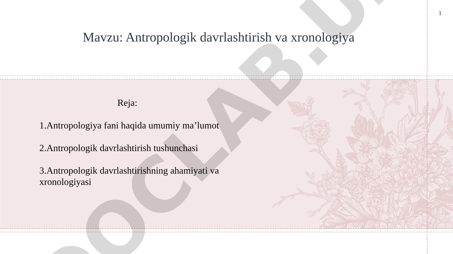 Antropologik davrlashtirish va xronologiya
