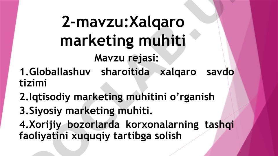 Xalqaro marketing muhiti