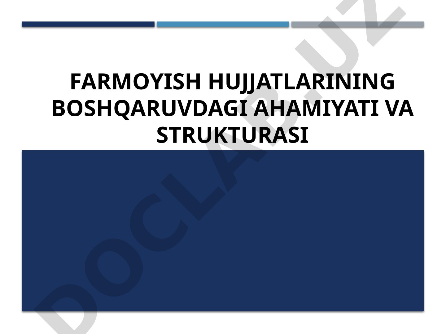 Farmoyish hujjatlari qo'llanmasi