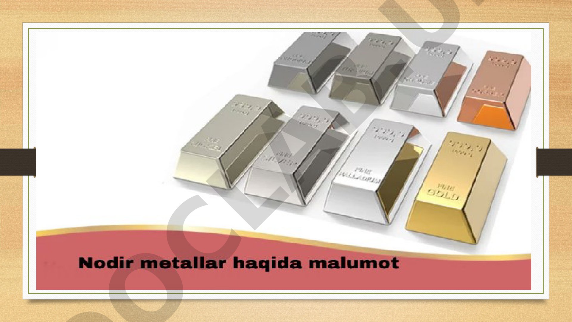 Nodir Metallar Qo'llanmasi
