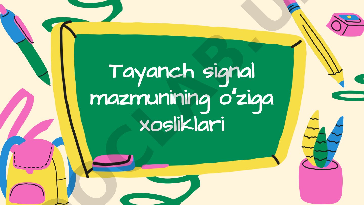 Tayanch Signal Tahlili