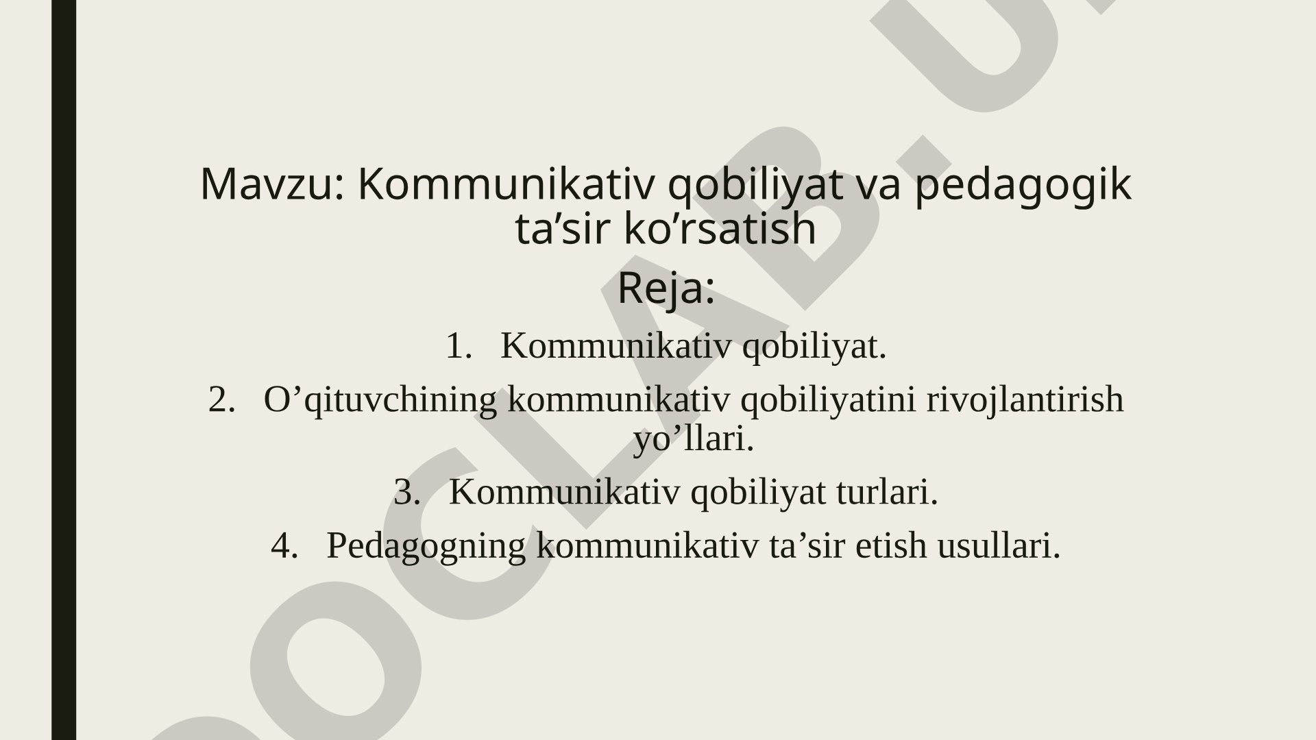 Pedagogik Kommunikativ Qobiliyat