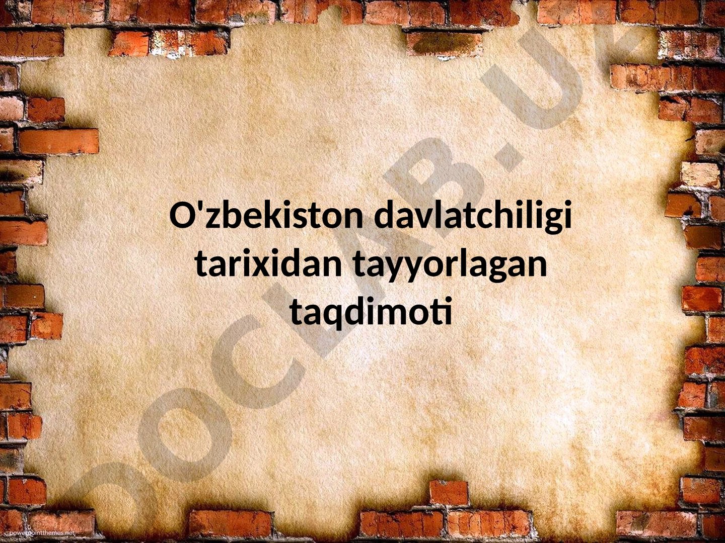 Qoraxoniylar davlat boshqaruvi taqdimoti