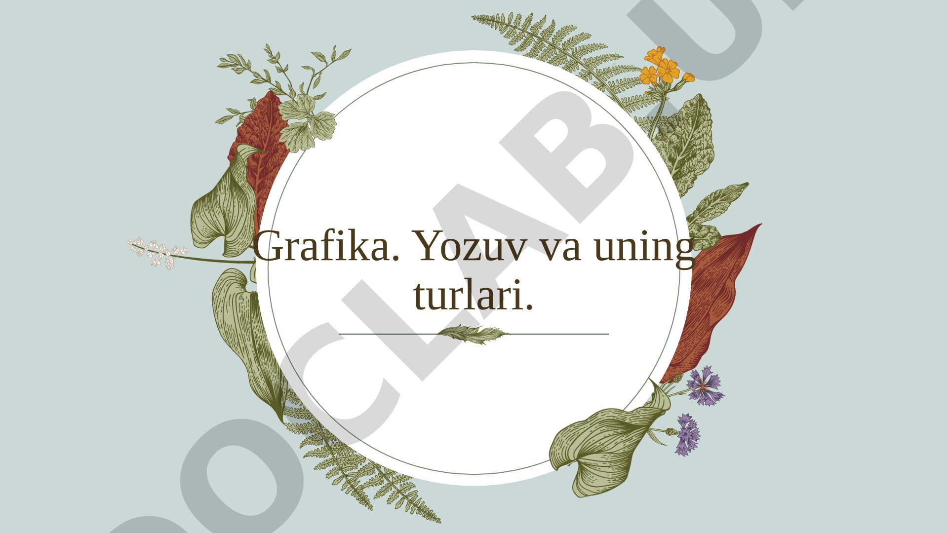 Grafika va Yozuv Turlari