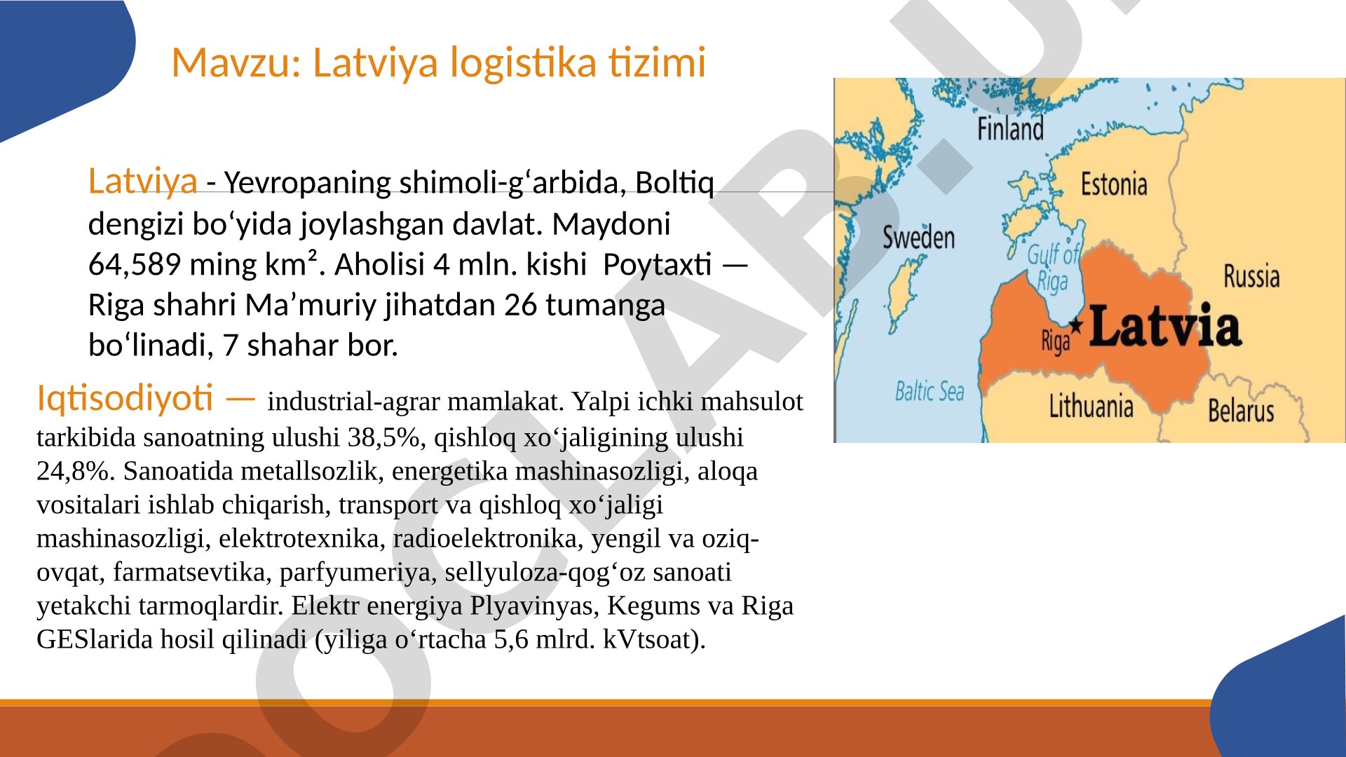 Latviya logistika tizimi