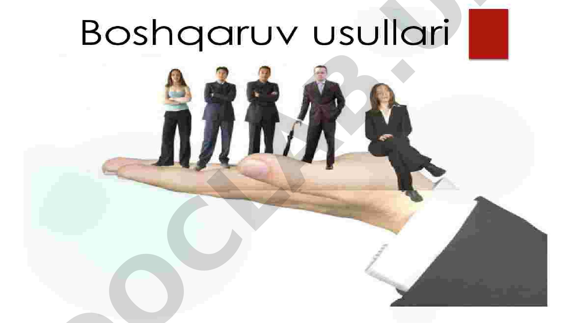 Boshqaruv usullari tasnifi