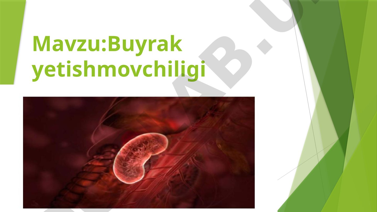 Buyrak Yetishmovchiligi Maqolasi