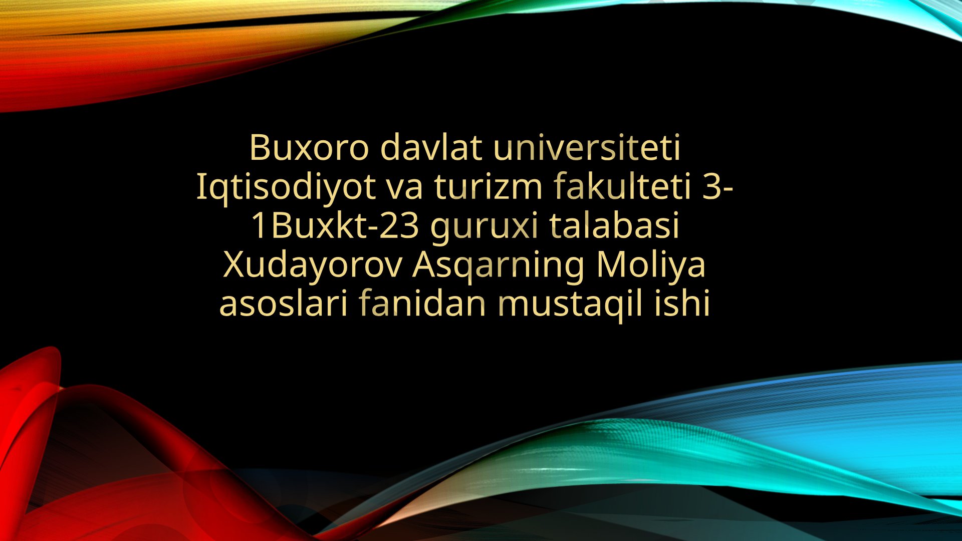 Portugaliya moliya tizimi mustaqil ishi
