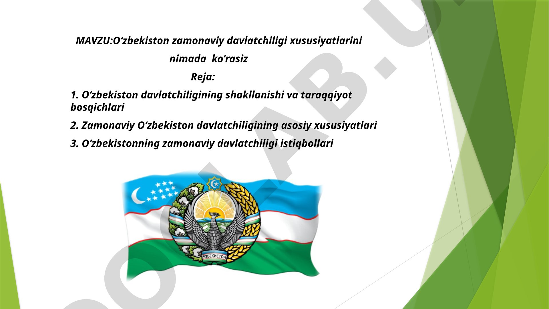 O'zbekiston zamonaviy davlatchiligi