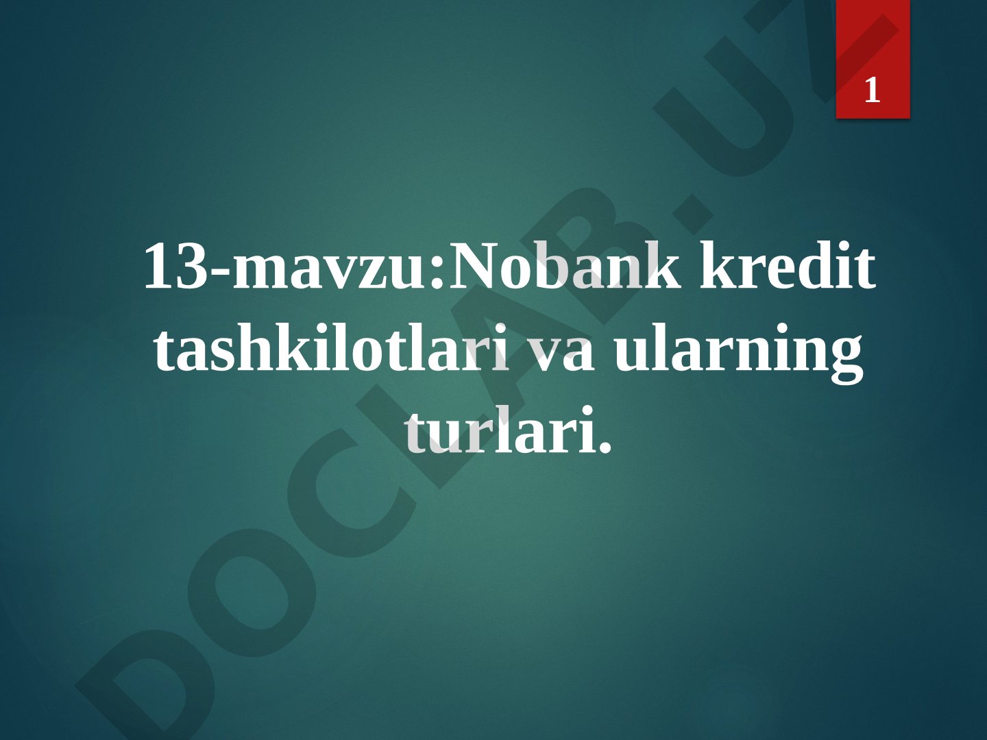 Nobank Kredit Tashkilotlari Qonuni