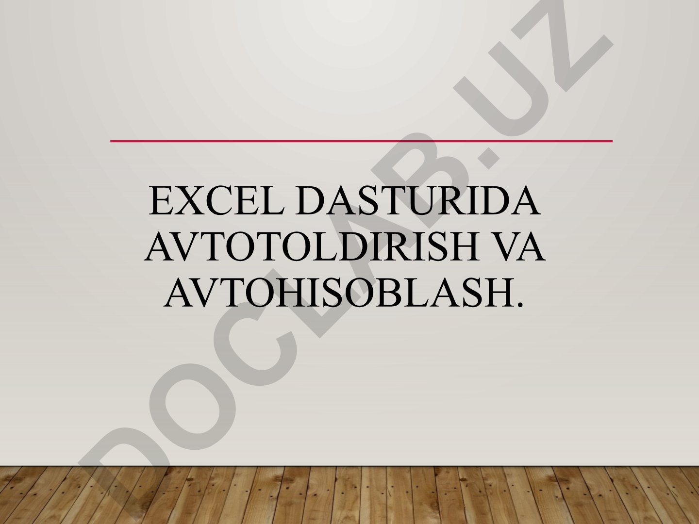 Excel dasturida avtotoldirish, avtohisoblash va diagrammalar qurish