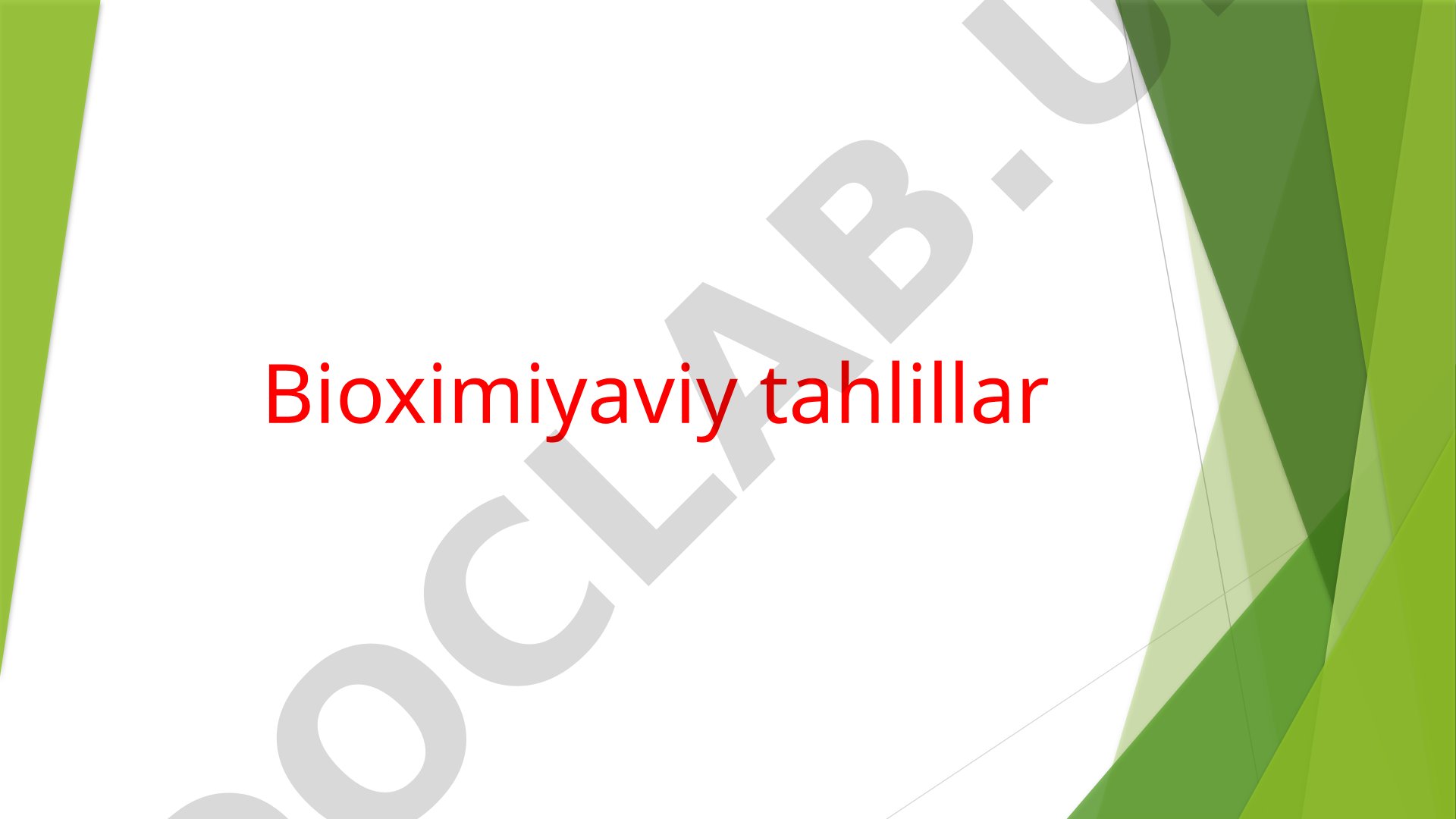 Bioximiyaviy Tahlil Qo'llanmasi