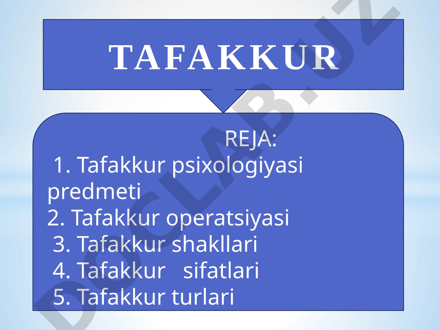 Tafakkur Psixologiyasi