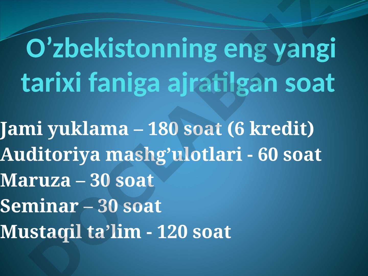 O'zbekistonning Eng Yangi Tarixi Darslik