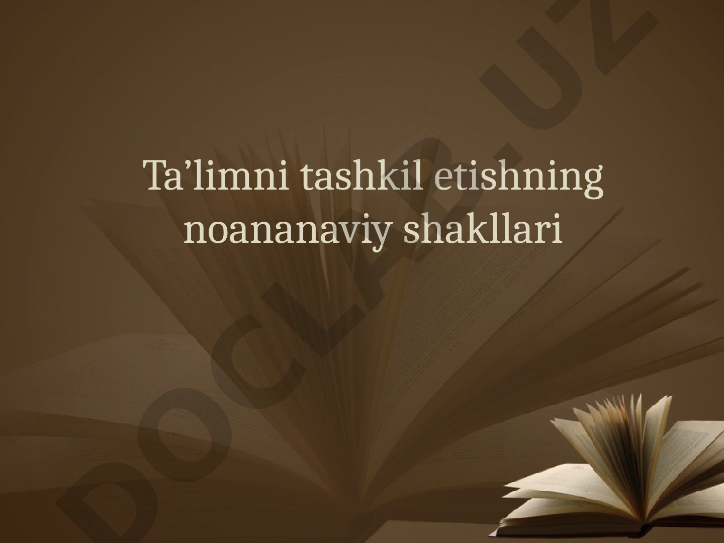 Noananaviy Darslar Qo'llanmasi
