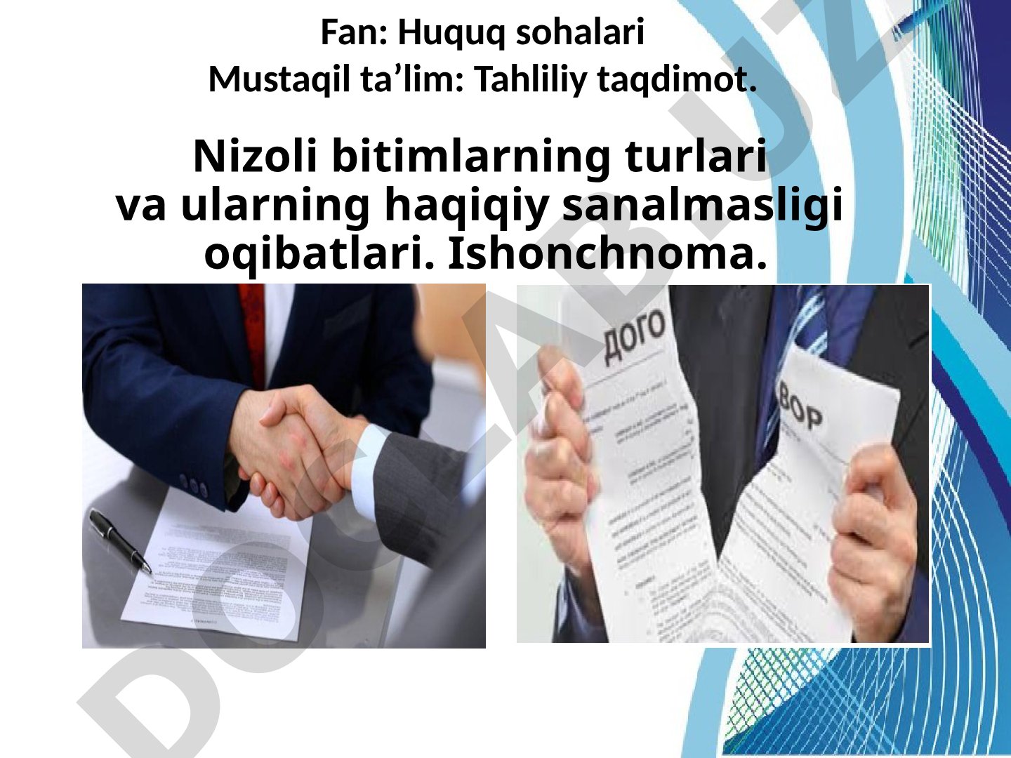 Nizoli Bitimlar Tahlili