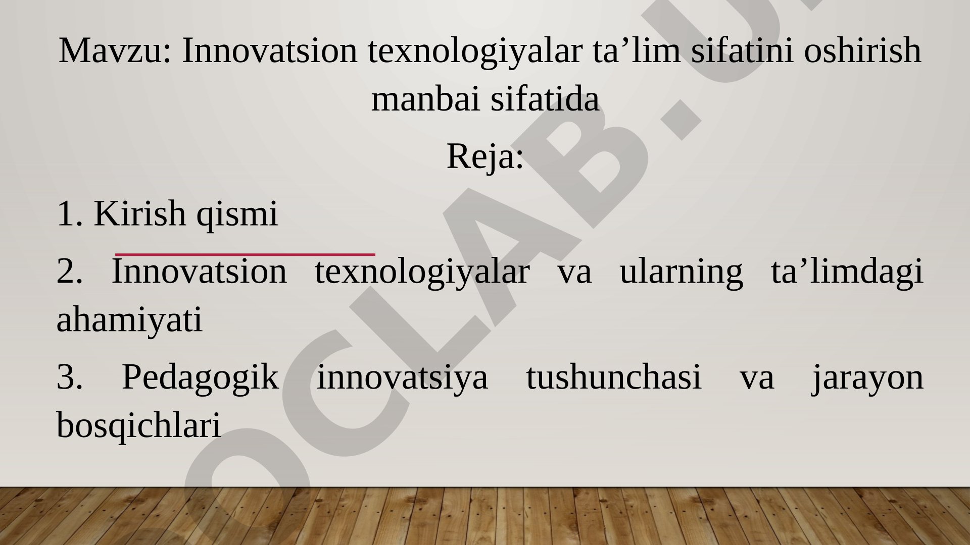 Innovatsion texnologiyalar va ta'lim sifatini oshirish