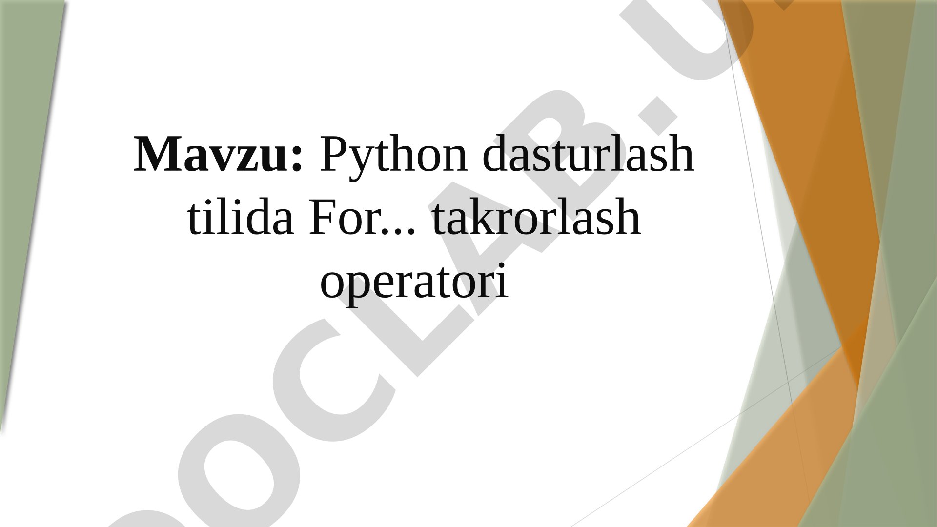 Python For Operatori