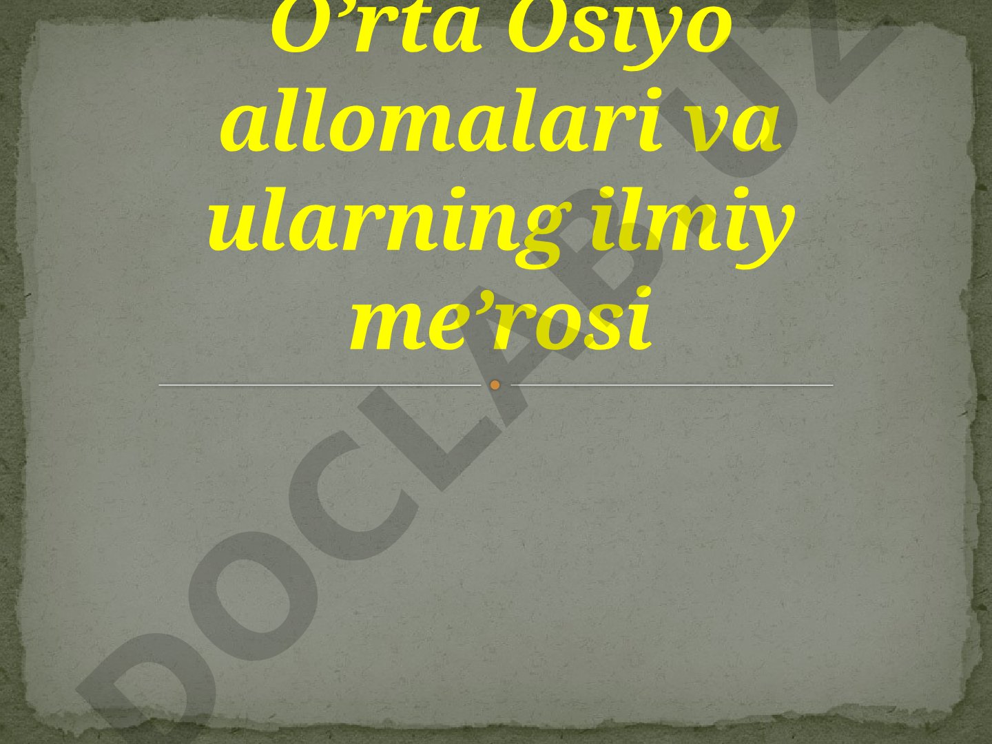 Abu Rayhon Beruniyning Qomusiy Asari
