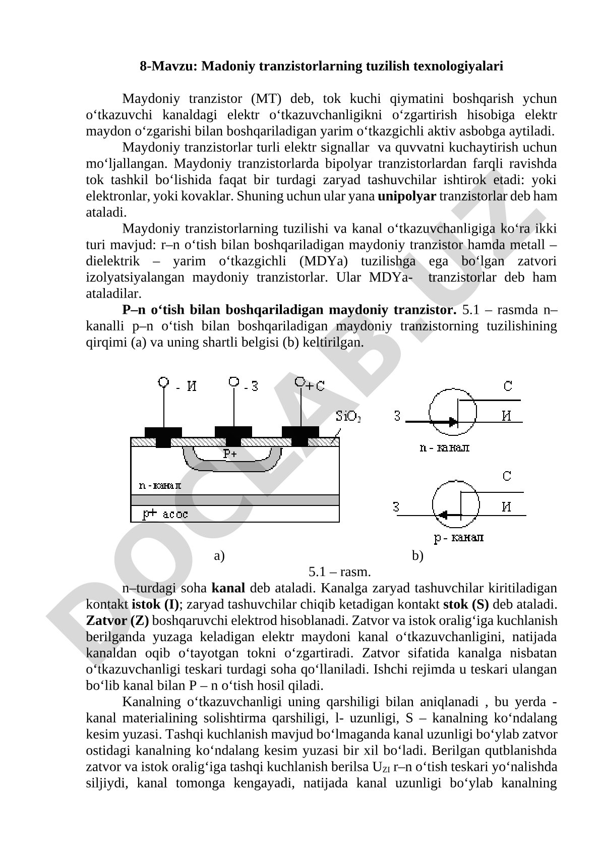 Maydoniy Tranzistorlar