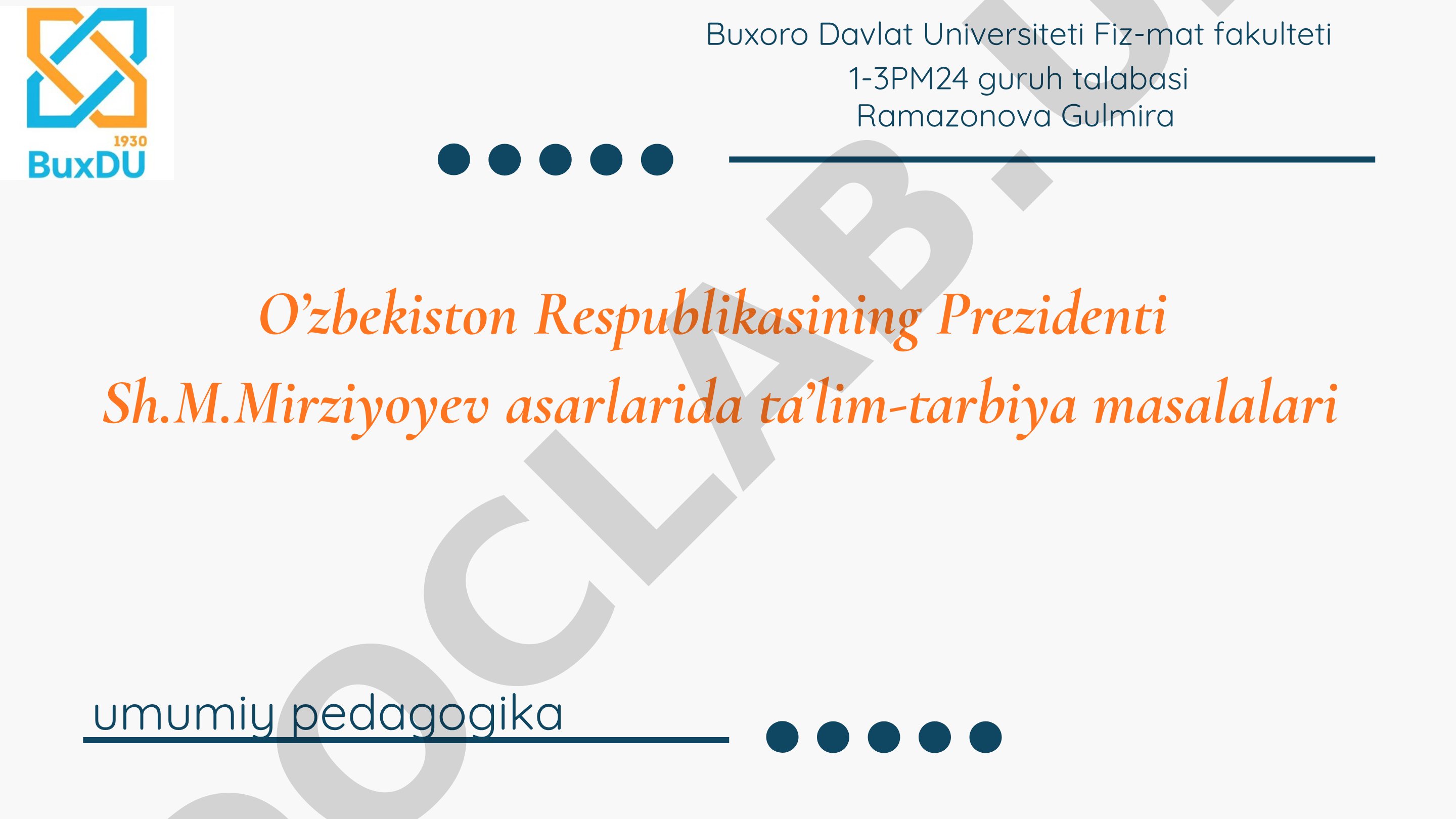 Prezident ta'lim siyosati maqolasi